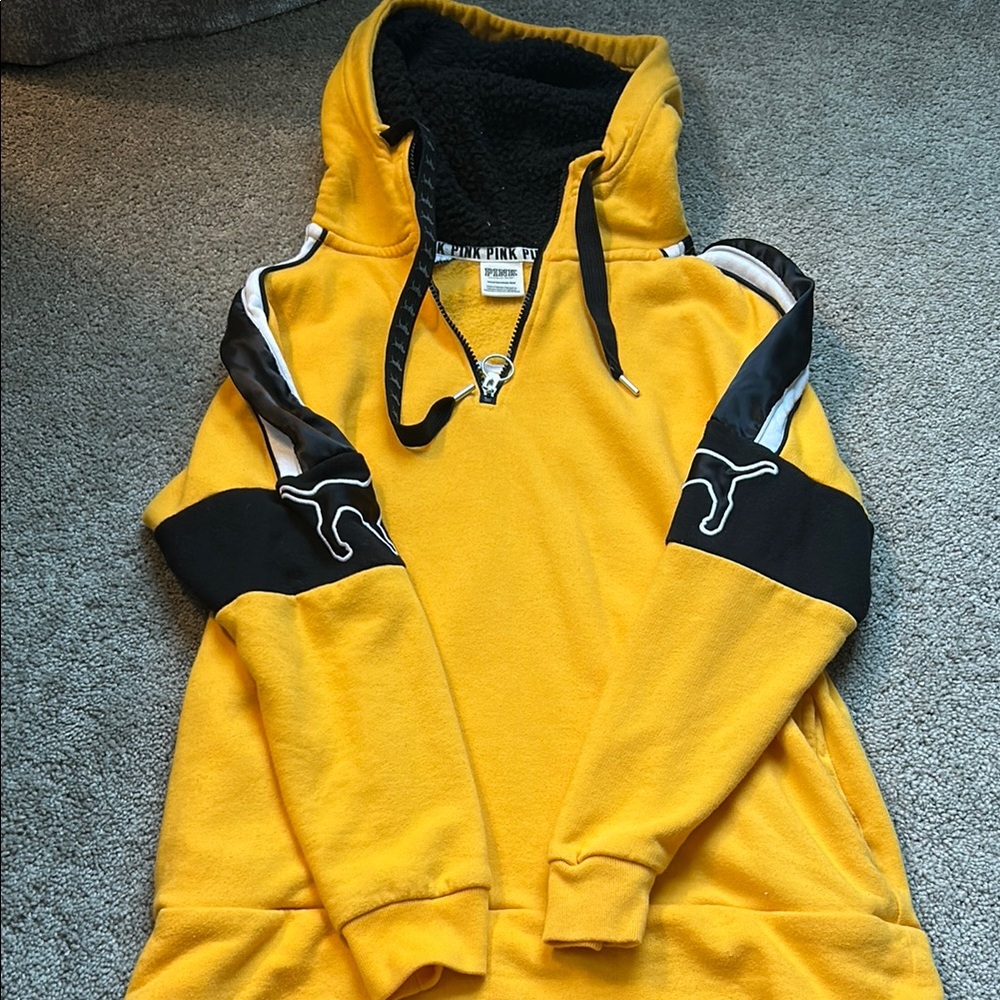 Victoria's Secret PINK Yellow and Black Hoodie